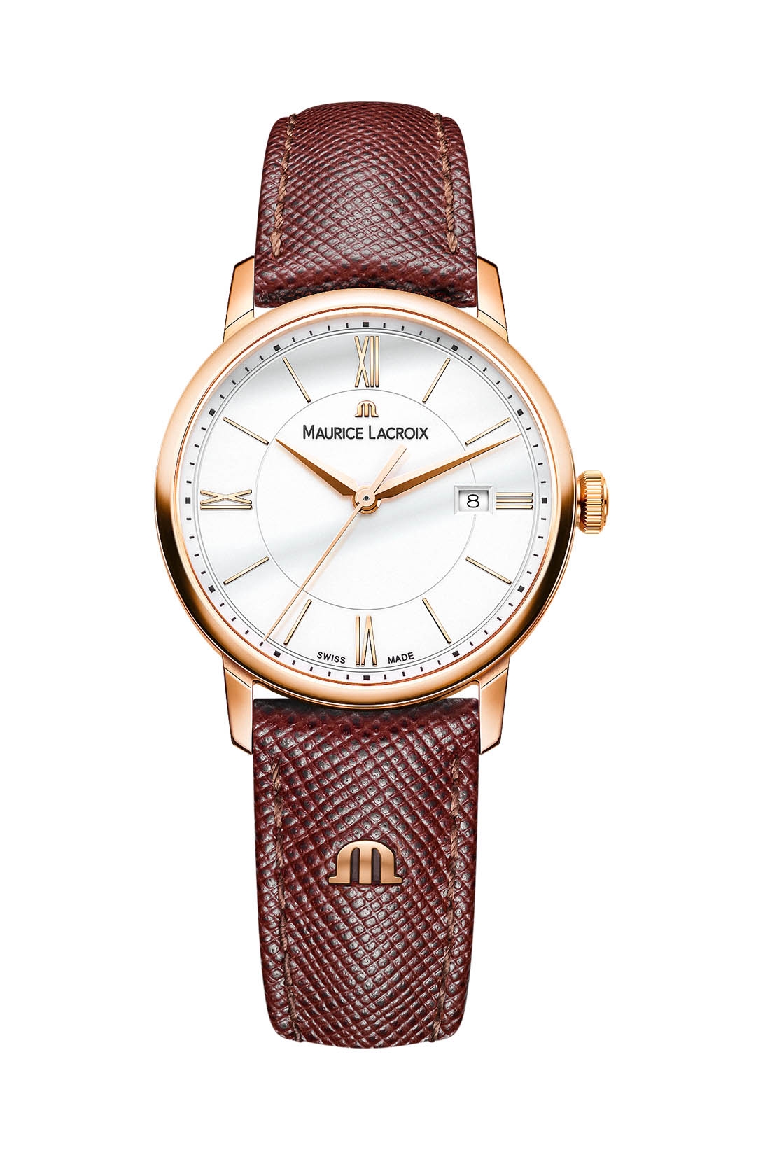 Braune Damenuhr MAURICE LACROIX ELIROS Date Juwelier Kopp